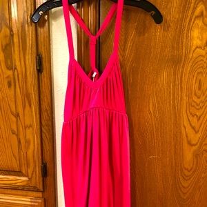 Hot pink short summer dress